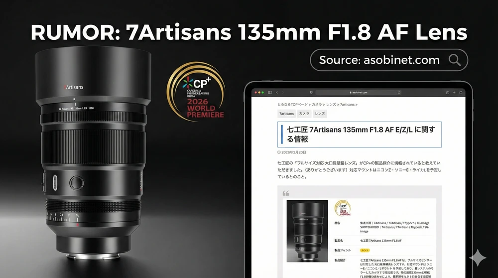Rumor: 7Artisans 135mm f/1.8 AF Is Coming