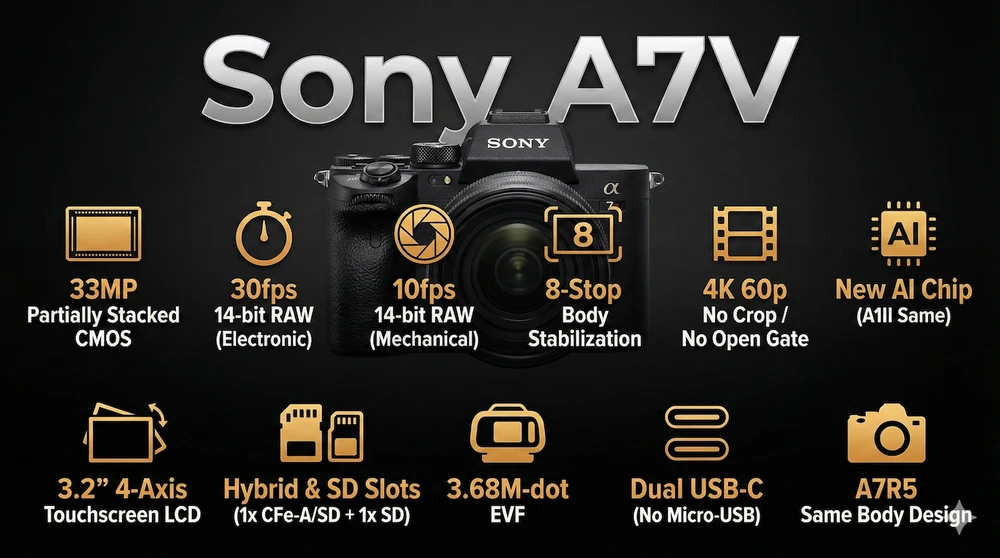 Sony Announces the Alpha 7 V: The New 33MP Hybrid Standard