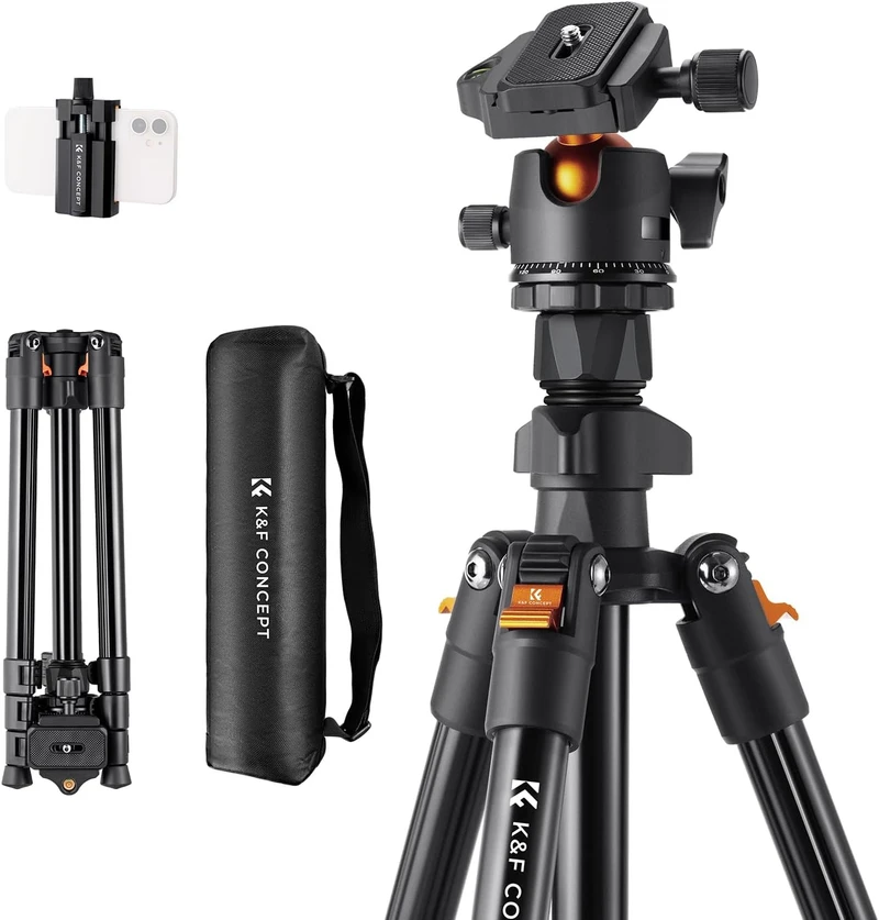 K&F CONCEPT 64 inch/163 cm Camera Tripod