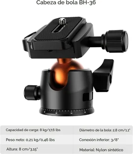 K&F CONCEPT 64 inch/163 cm Camera Tripod - 4