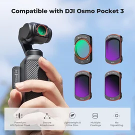 K&F Concept Magnetic CPL + ND16/ND64/ND256 Filter Kit for DJI Osmo Pocket 3