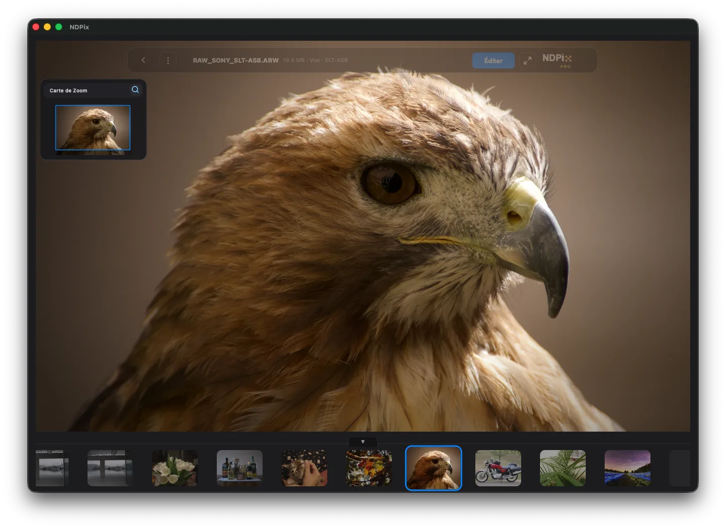 Photo preview with zoom map