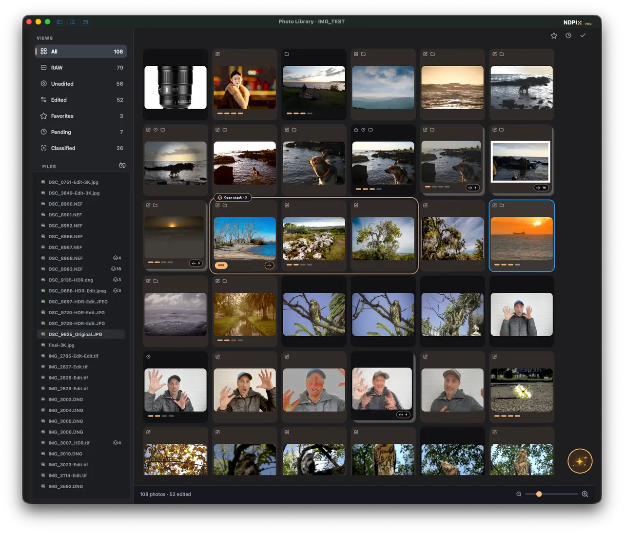 Dark library grid