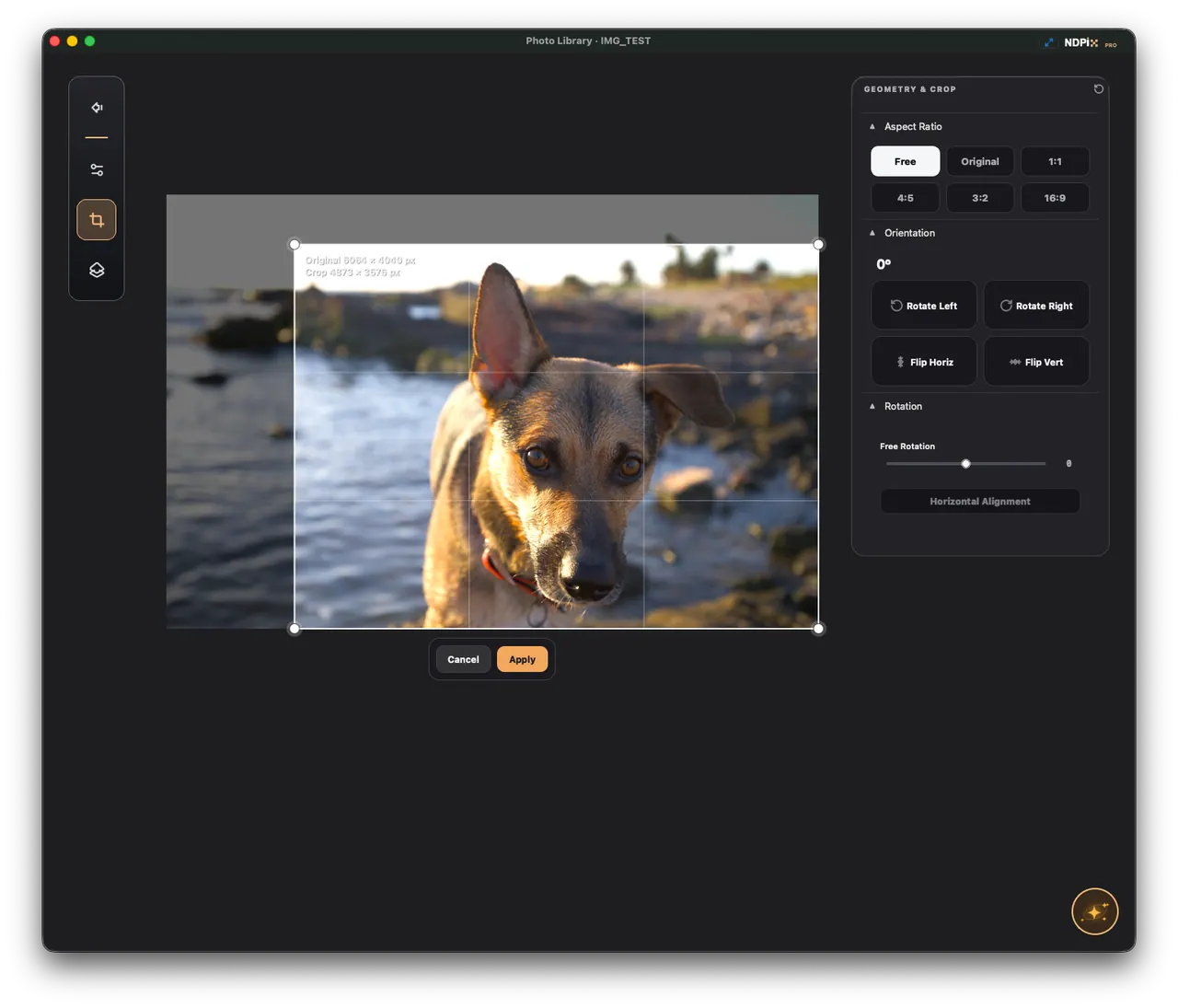 Crop tool